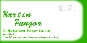 martin pungor business card